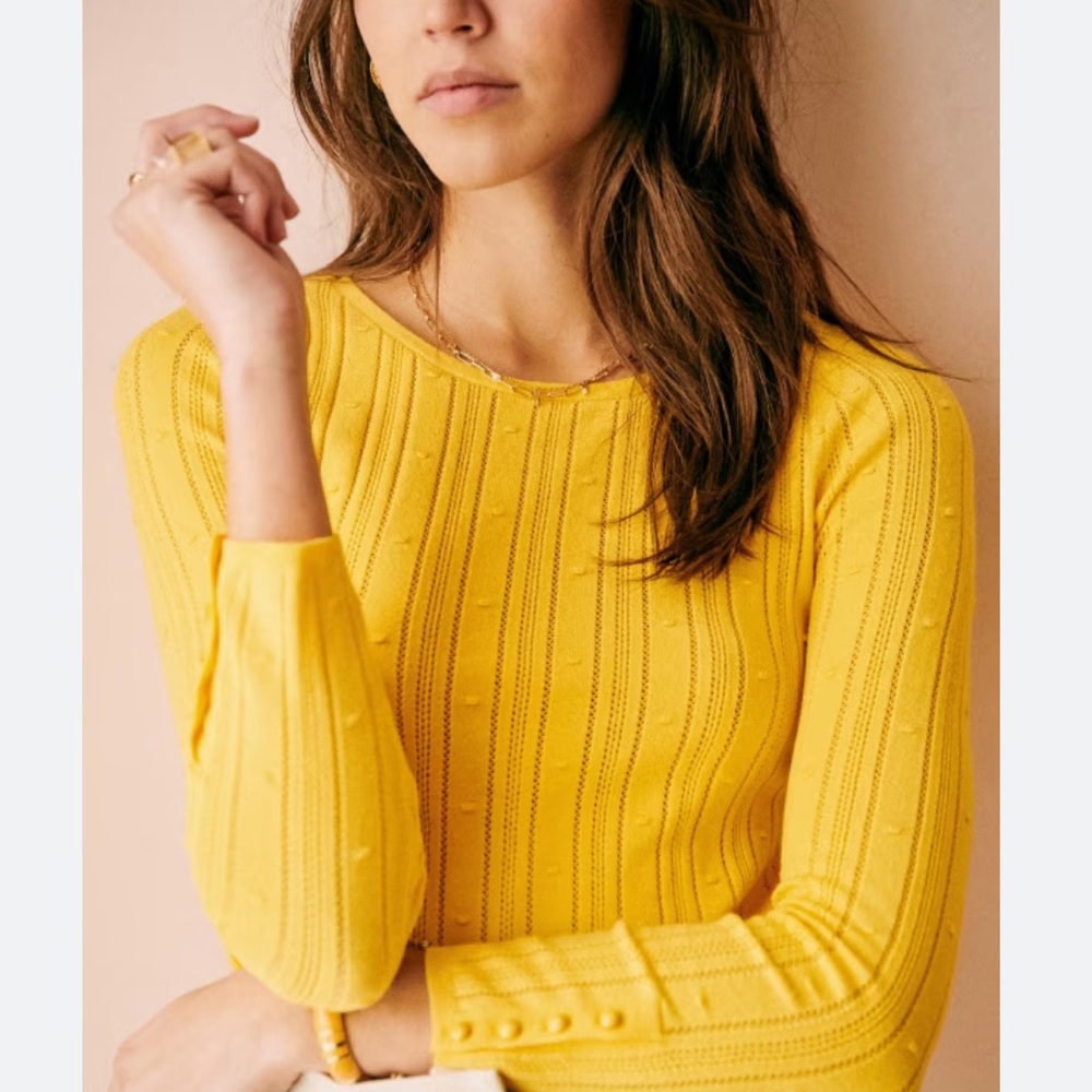 Sezane Yellow Emilien Sweater